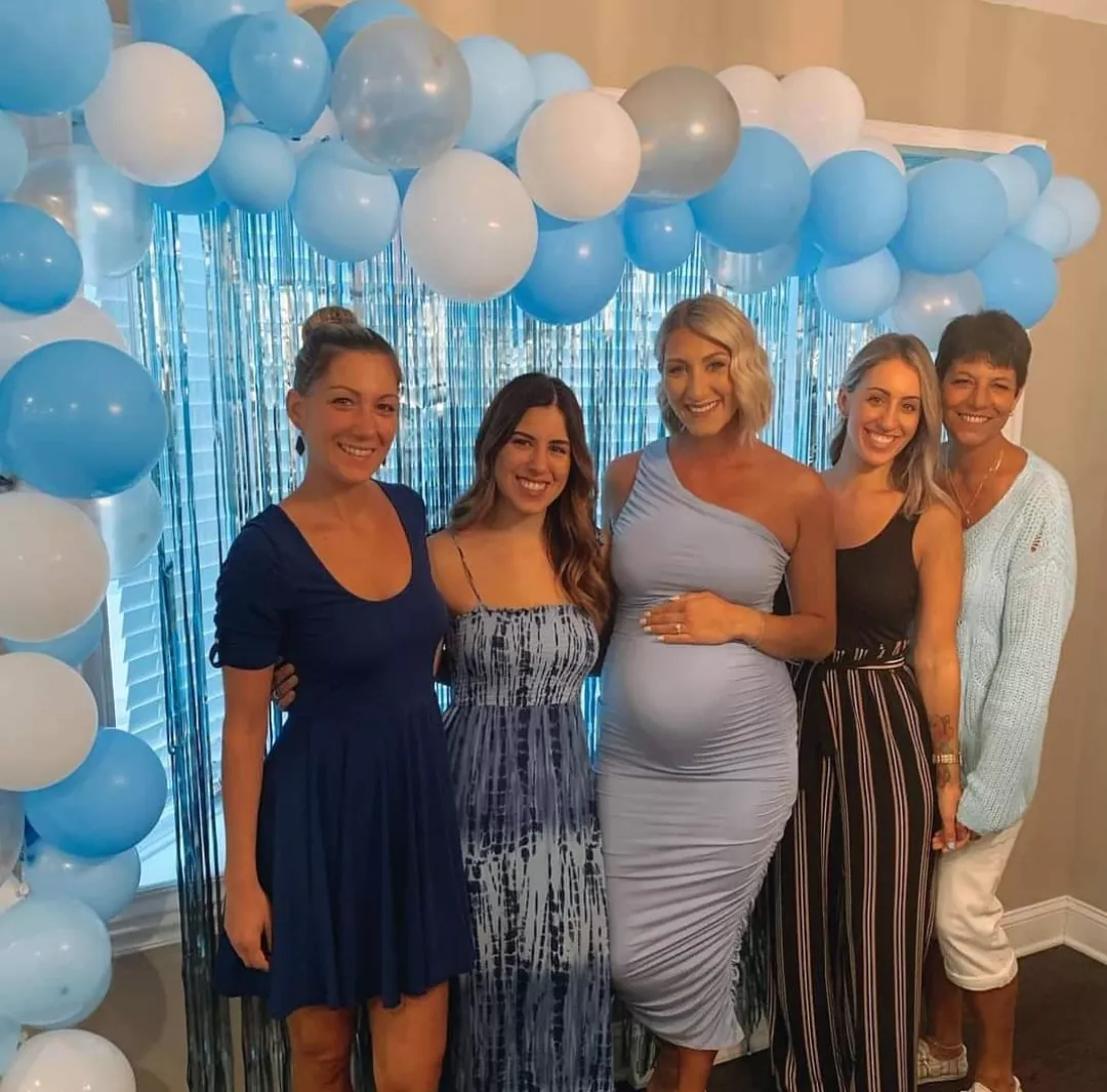 The whole fam celebrating