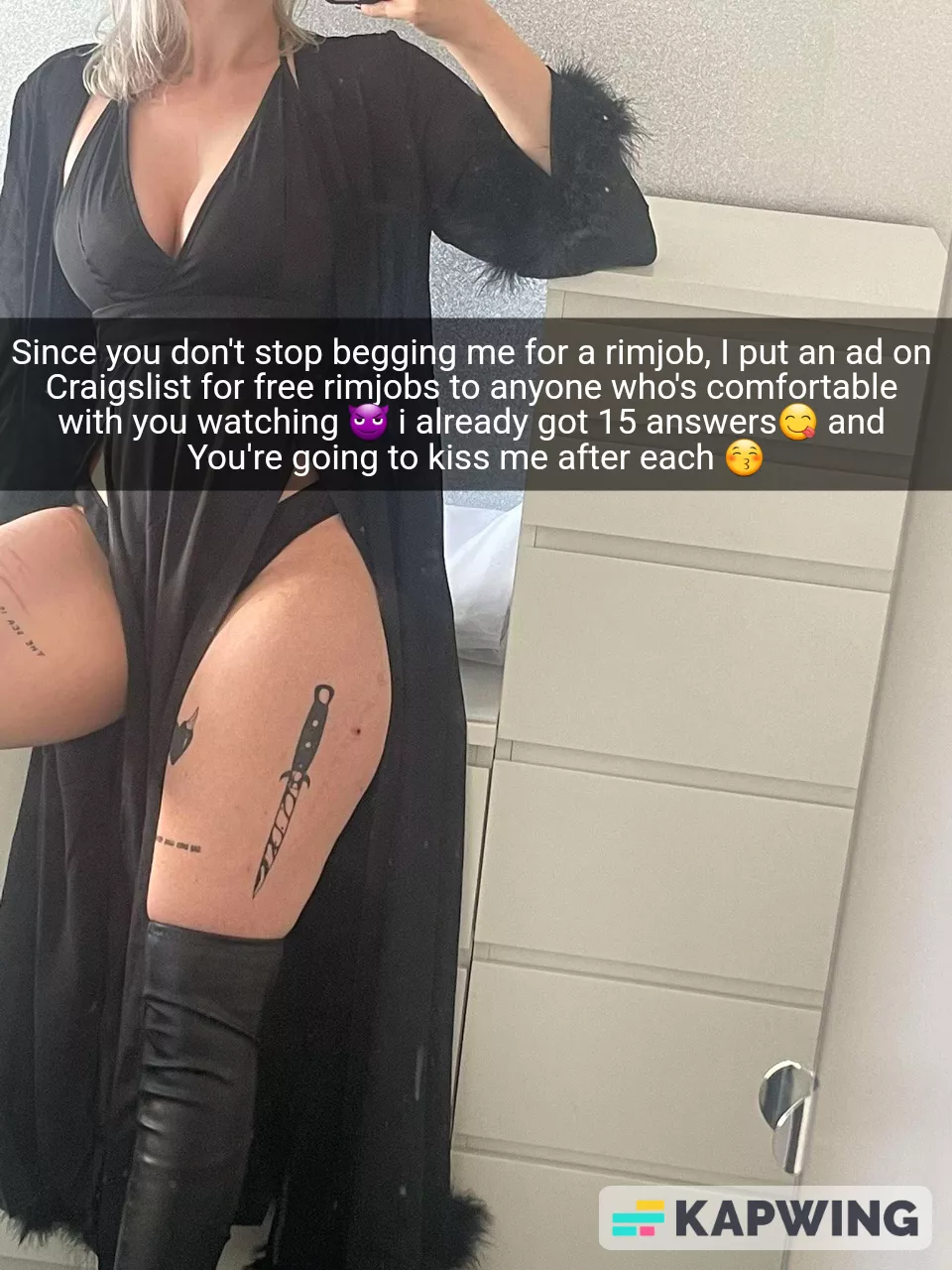 You pestered your gf so much for a rimjob that she had enough and decides to spite you