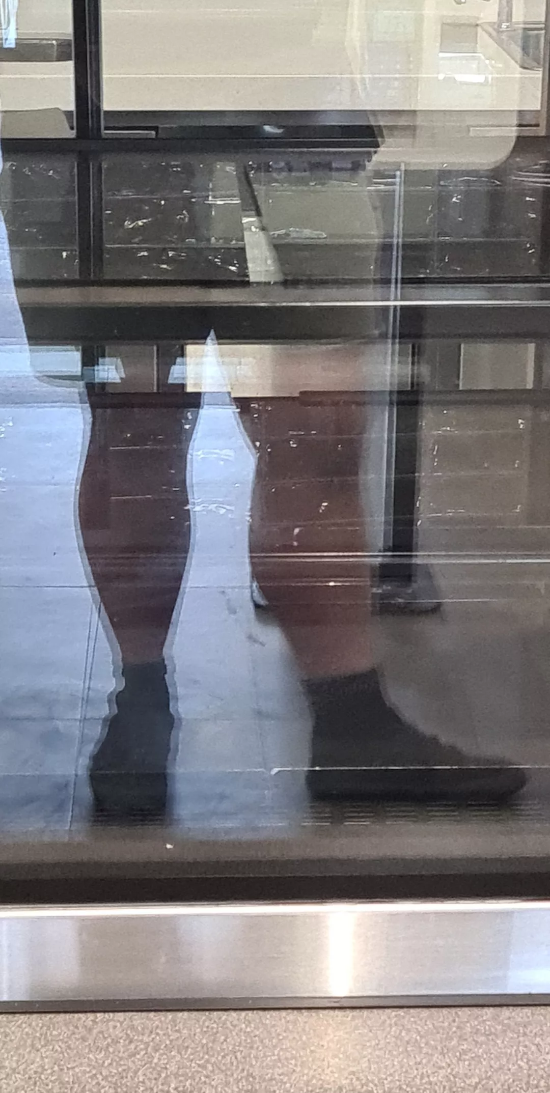 (31) admiring my thick bear legs in my reflection. they'd look better over your shoulders though...