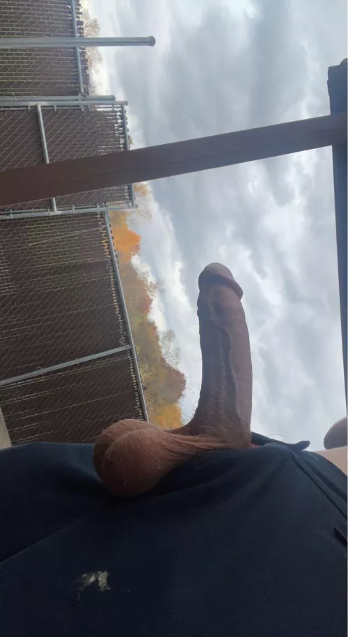About to cum outside
