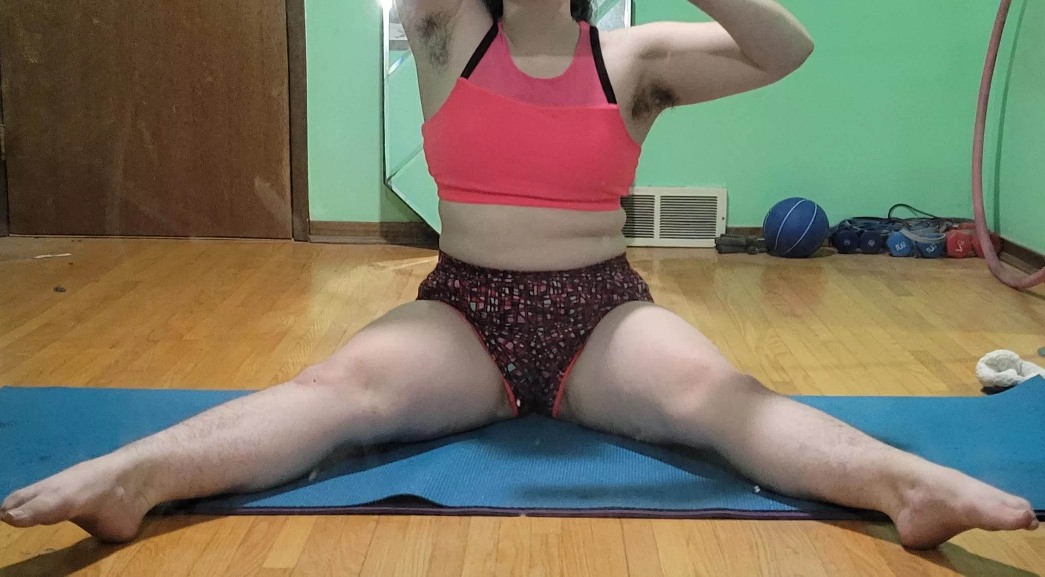 at the end of my pole dancing workout 😛