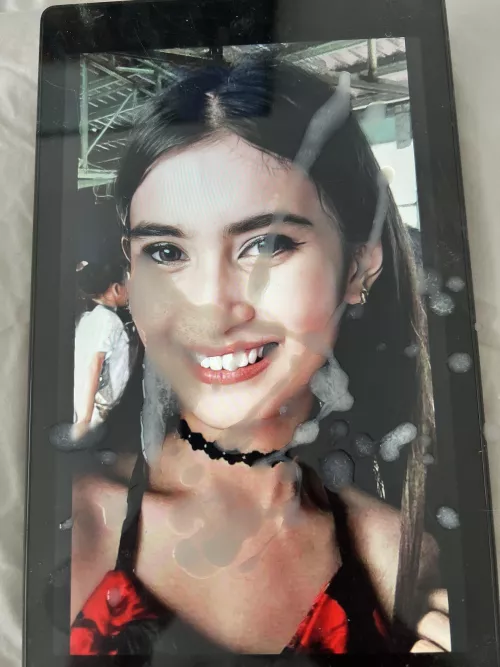 Blew a hot load on her cute face!