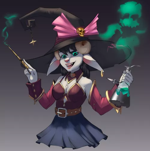 Her potion's finally done and it's ready to be used ☠️ art by me - COMM OPEN!