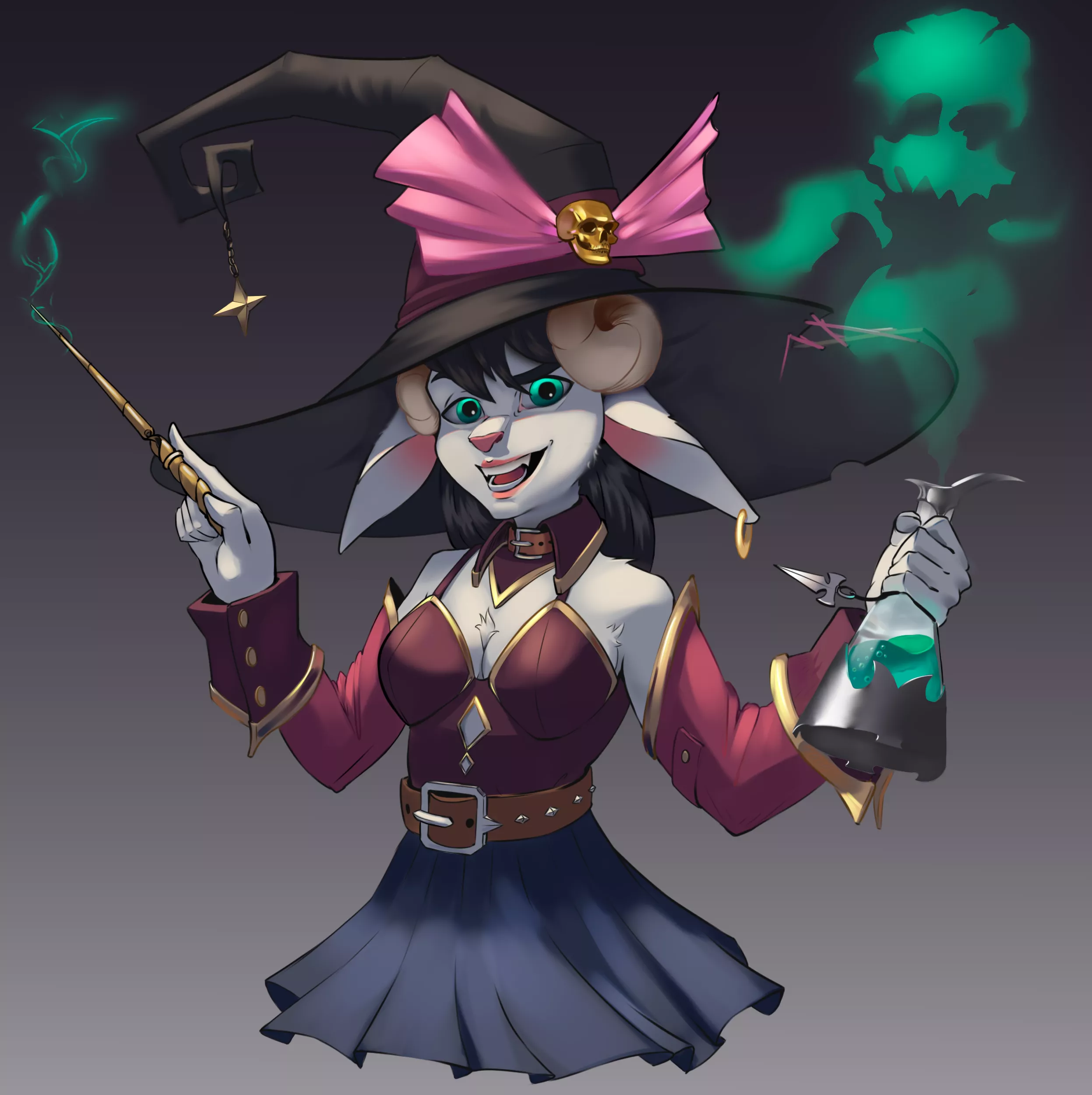 Her potion's finally done and it's ready to be used ☠️ art by me - COMM OPEN!