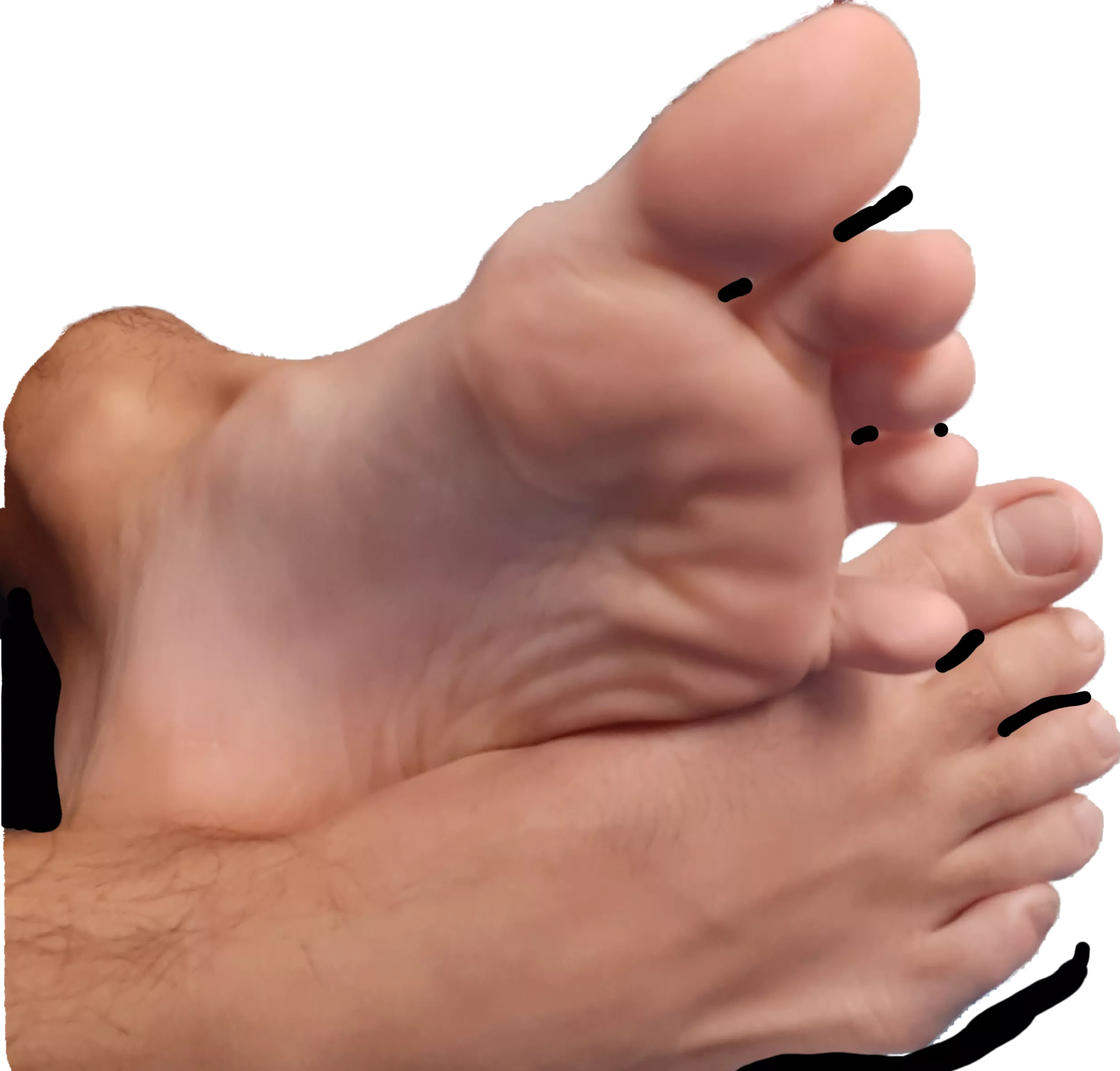 here are the soles of my feet what I you think