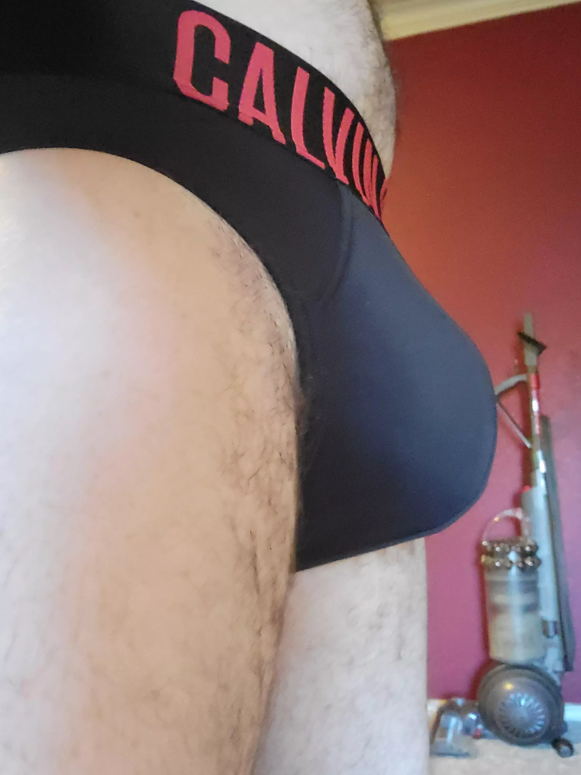 I wear black because it is slimming...does my cock look fat in these?!