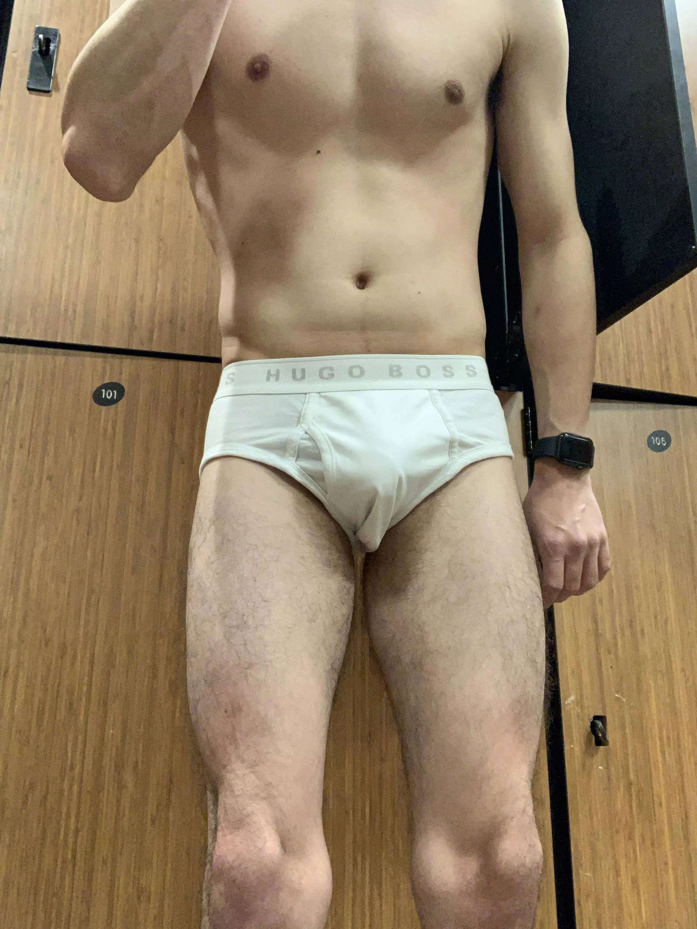 In the locker room
