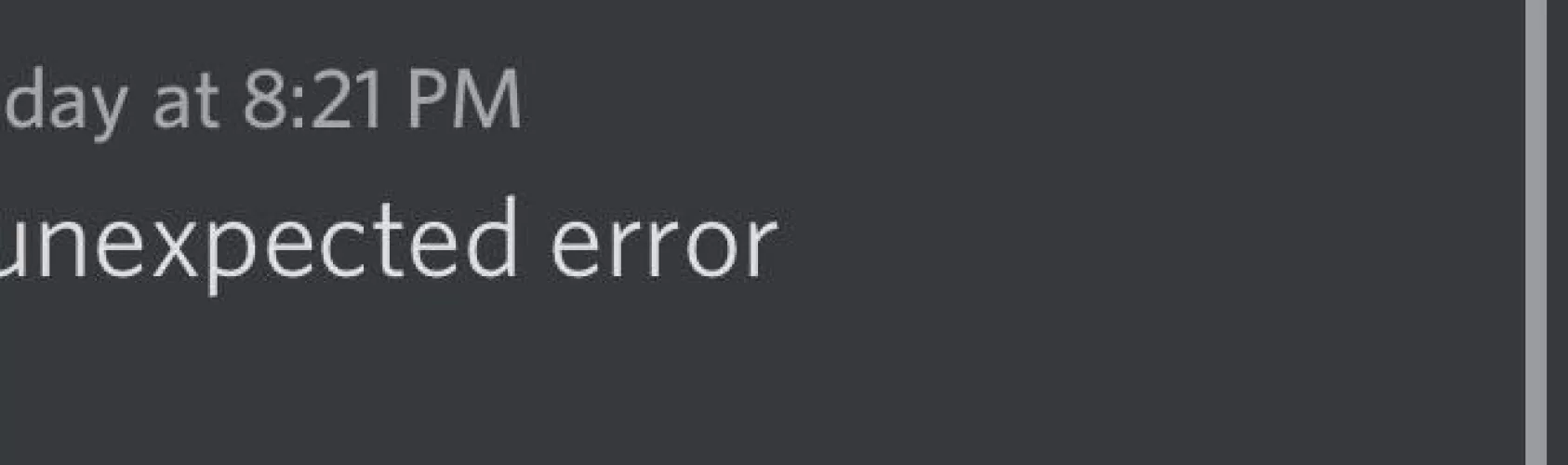 It keep saying unexpected error ever time I try to sub wats going on ?