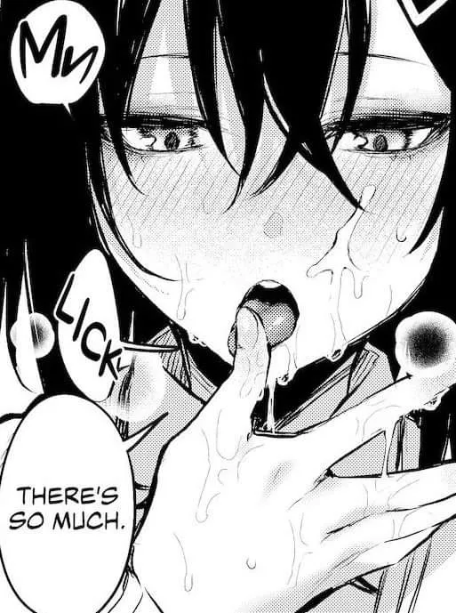 LF mono source: 1girl, hair clip, short hair, cum face, 