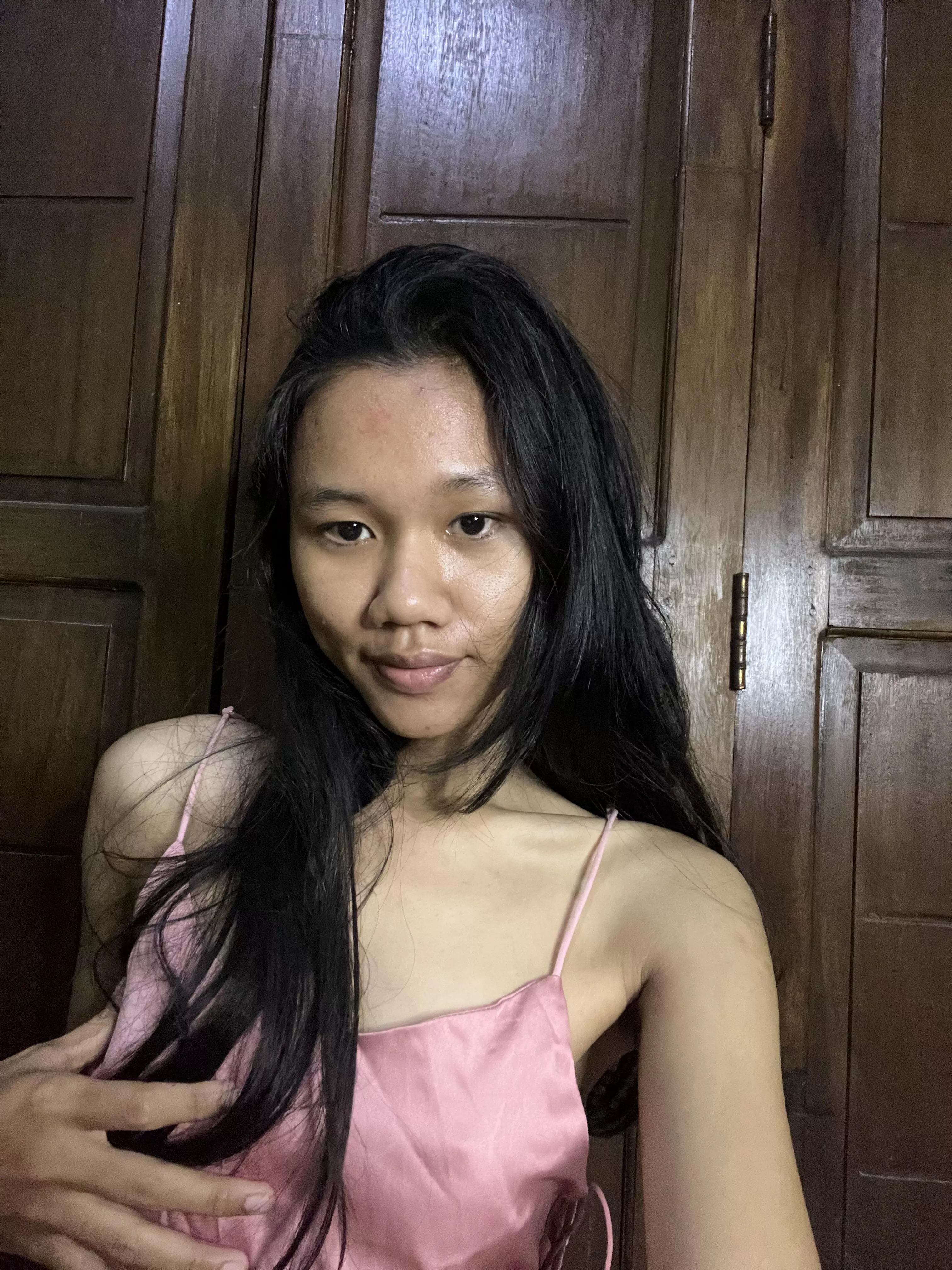 Like my pink lingerie?