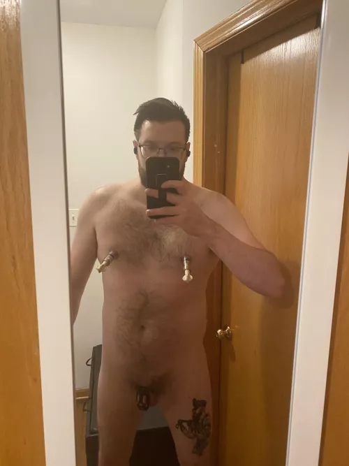 Tits pumped, plugged, locked, horny