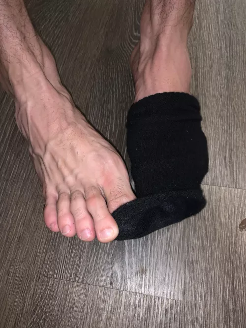 Who can help me get this sock off? Add my snap 😉