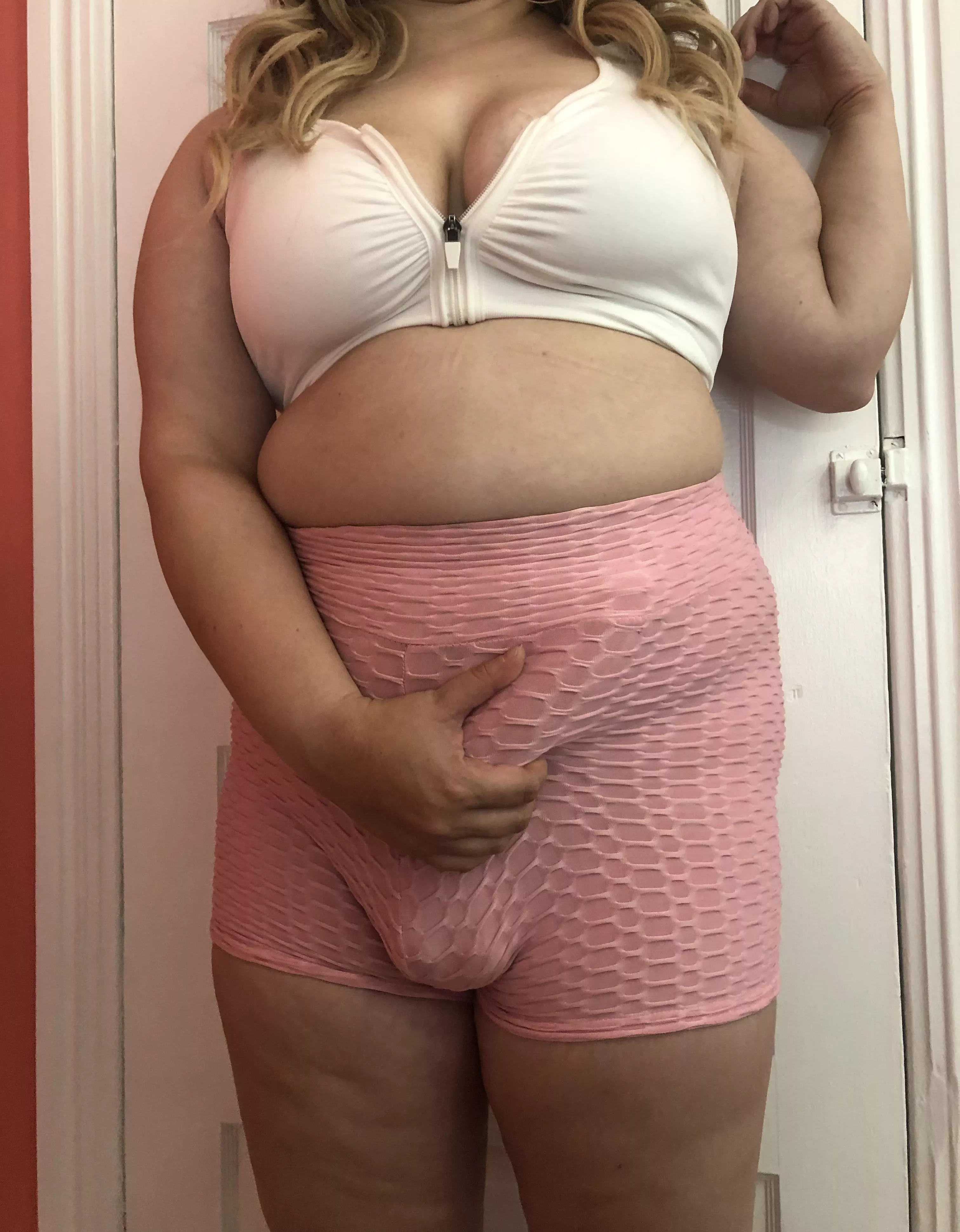 Who’s ready to help me with some pre-workout stretching?