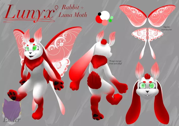 A commission for my friend of her new sona, meet Lunyx. (For @xxmisabunnyxx on twitter, art by me)