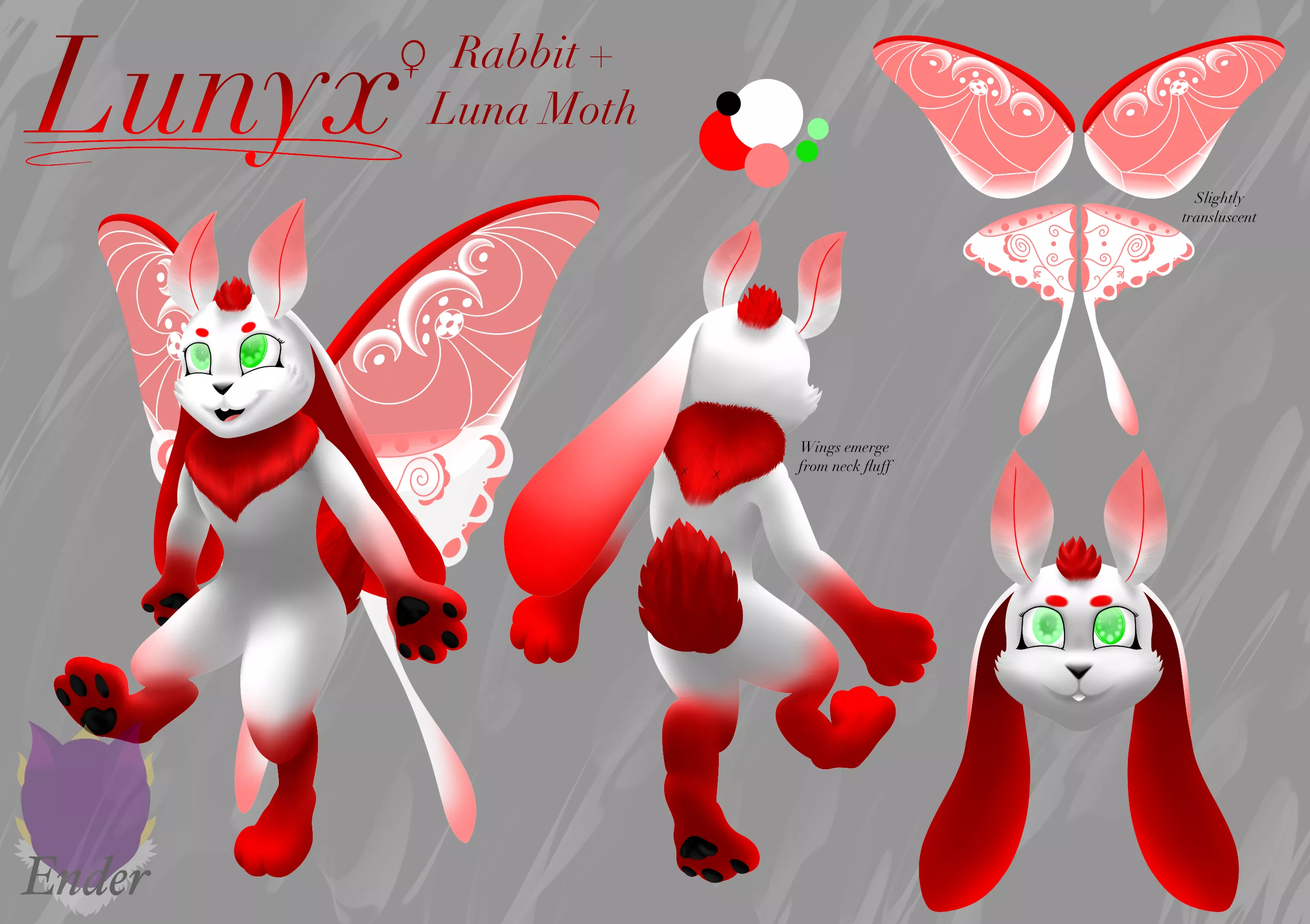 A commission for my friend of her new sona, meet Lunyx. (For @xxmisabunnyxx on twitter, art by me)