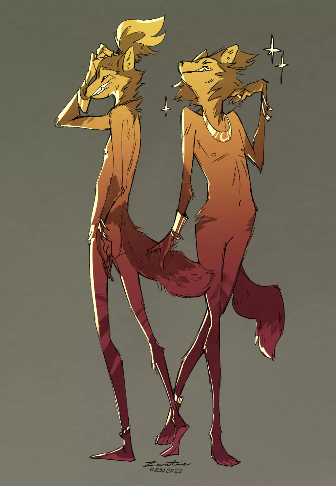 a drawing of my oc being cute ✨️ (art by me, commissions open!)