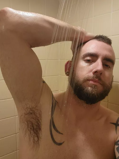 After a long day, who wants to shower with me and help me wash these smelly pits