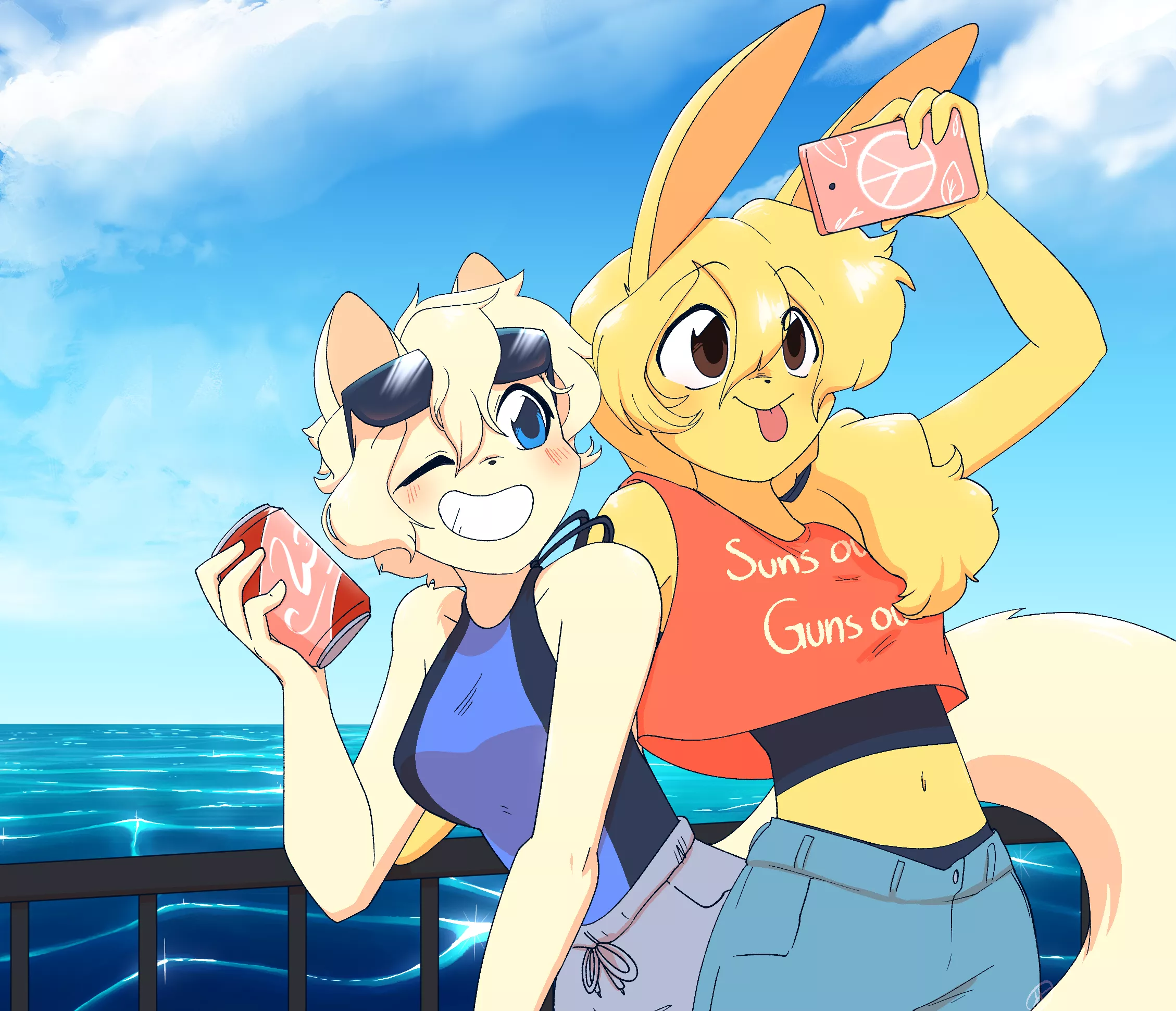 Beach day~! (Art by me @Dio_Gatodae)