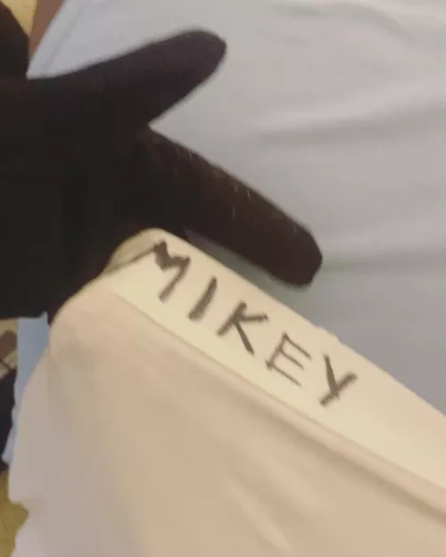 Caught my bro’s undies sticking out with HIS NAME ON IT????