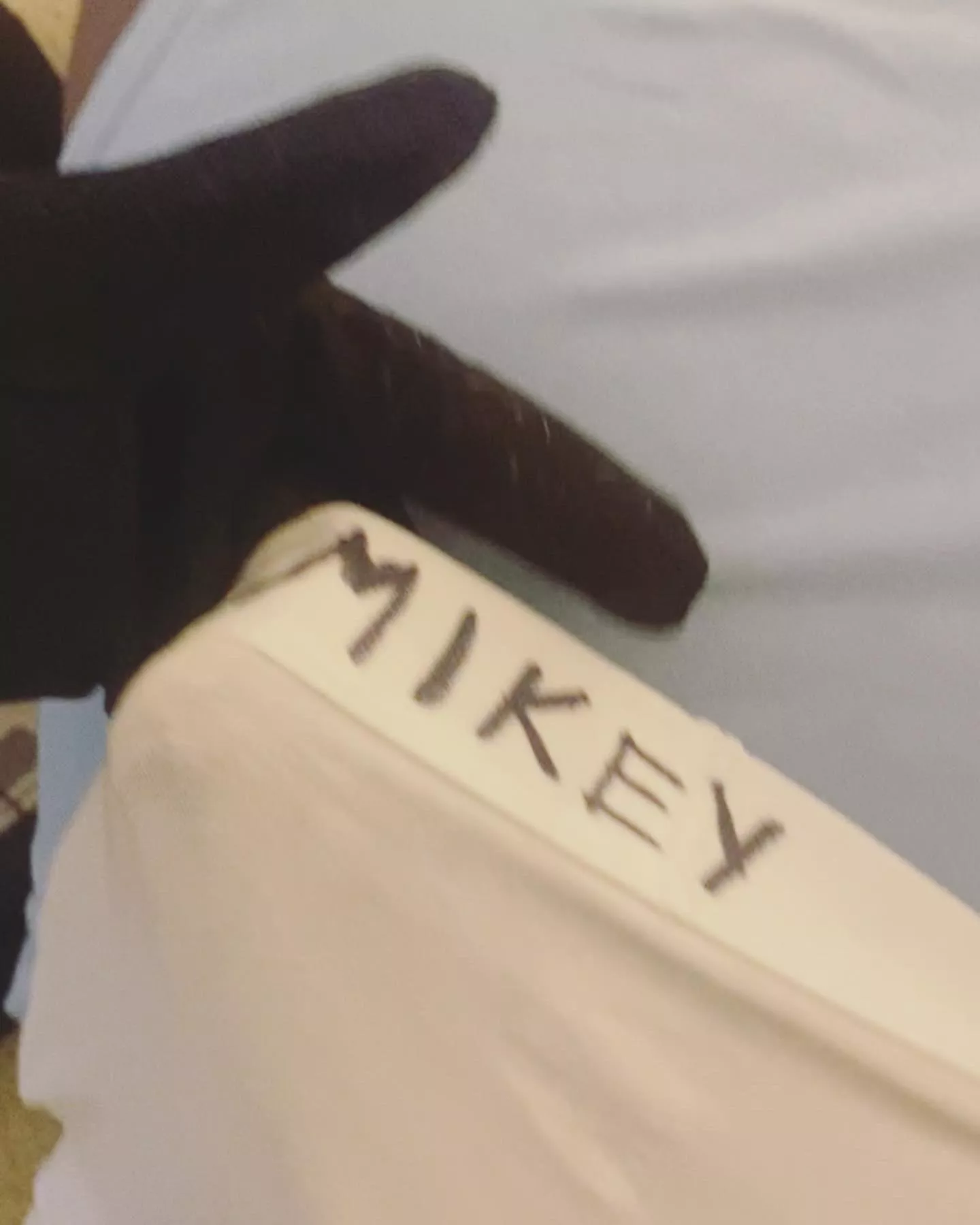 Caught my bro’s undies sticking out with HIS NAME ON IT????