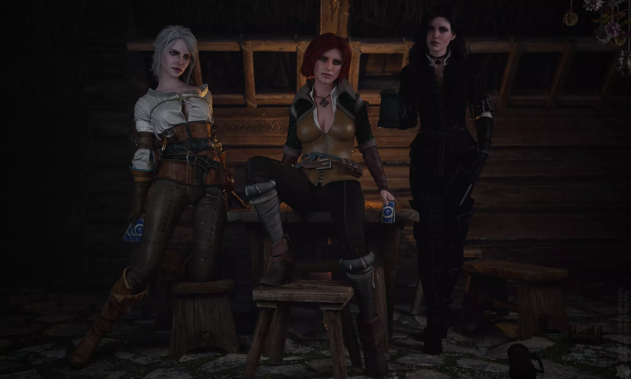 Ciri, Triss and Yennifer (MissAlly)