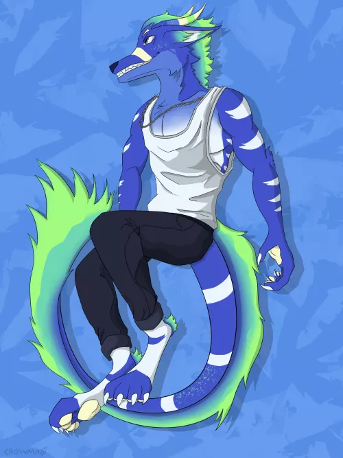 Commission for @AlfyCyan on Twitter [art by me | @voodoo_raccoon on Twitter]
