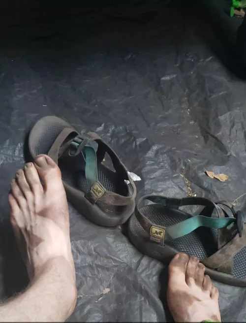 Dirty feet from hiking this summer