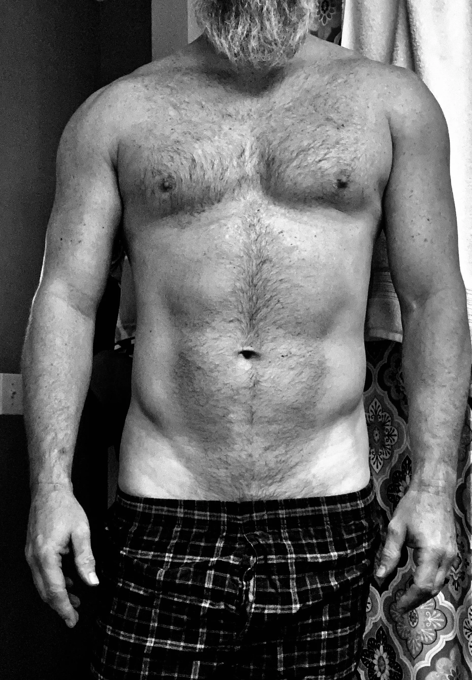 Do flannel boxers look good on daddy [48]