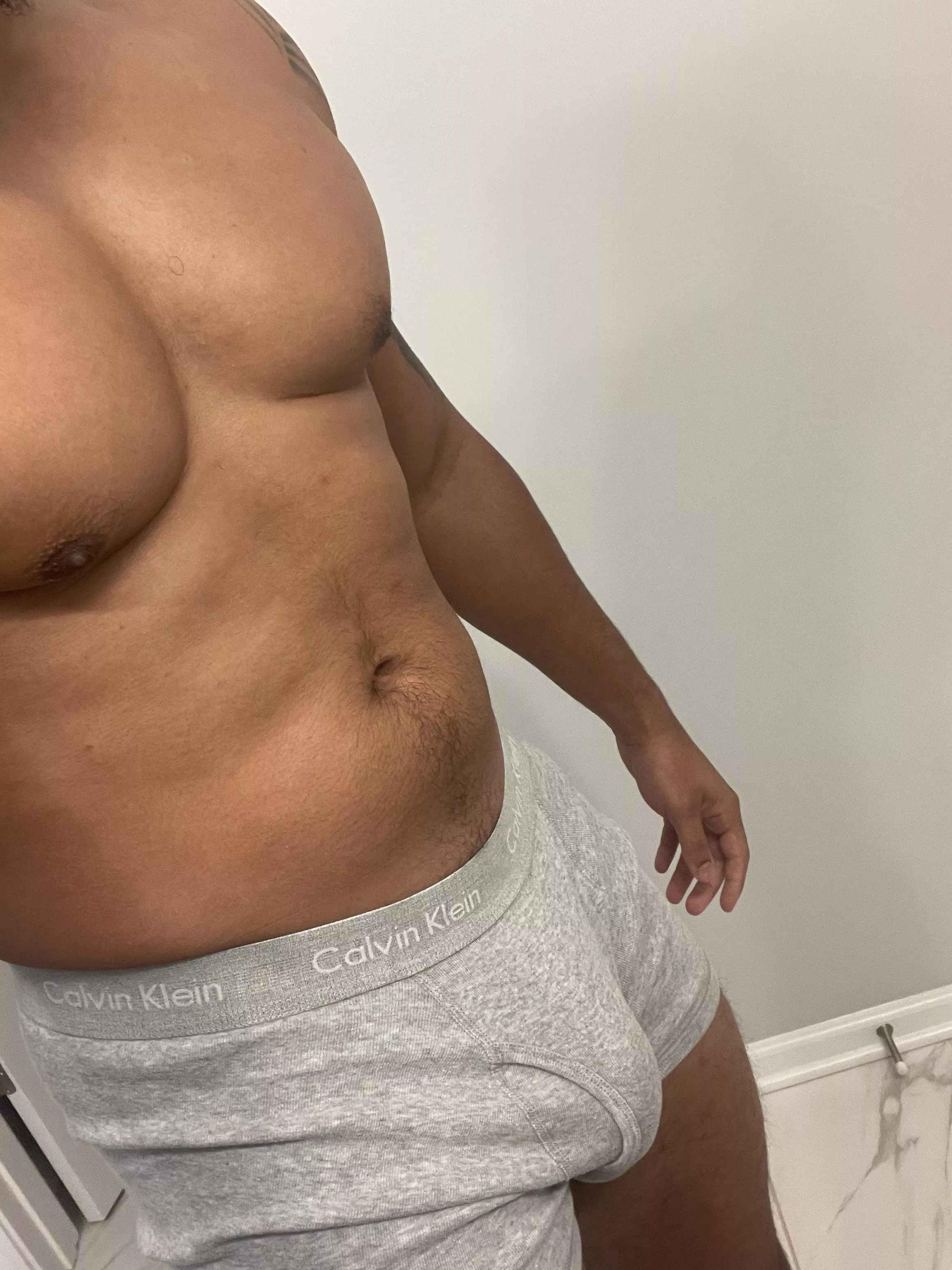 Forget grey sweats, it’s grey Calvins for me
