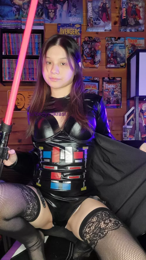 geeky Asian Darth Vader to tempt you to the dark side