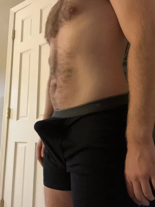 Hard to hide my cock in these