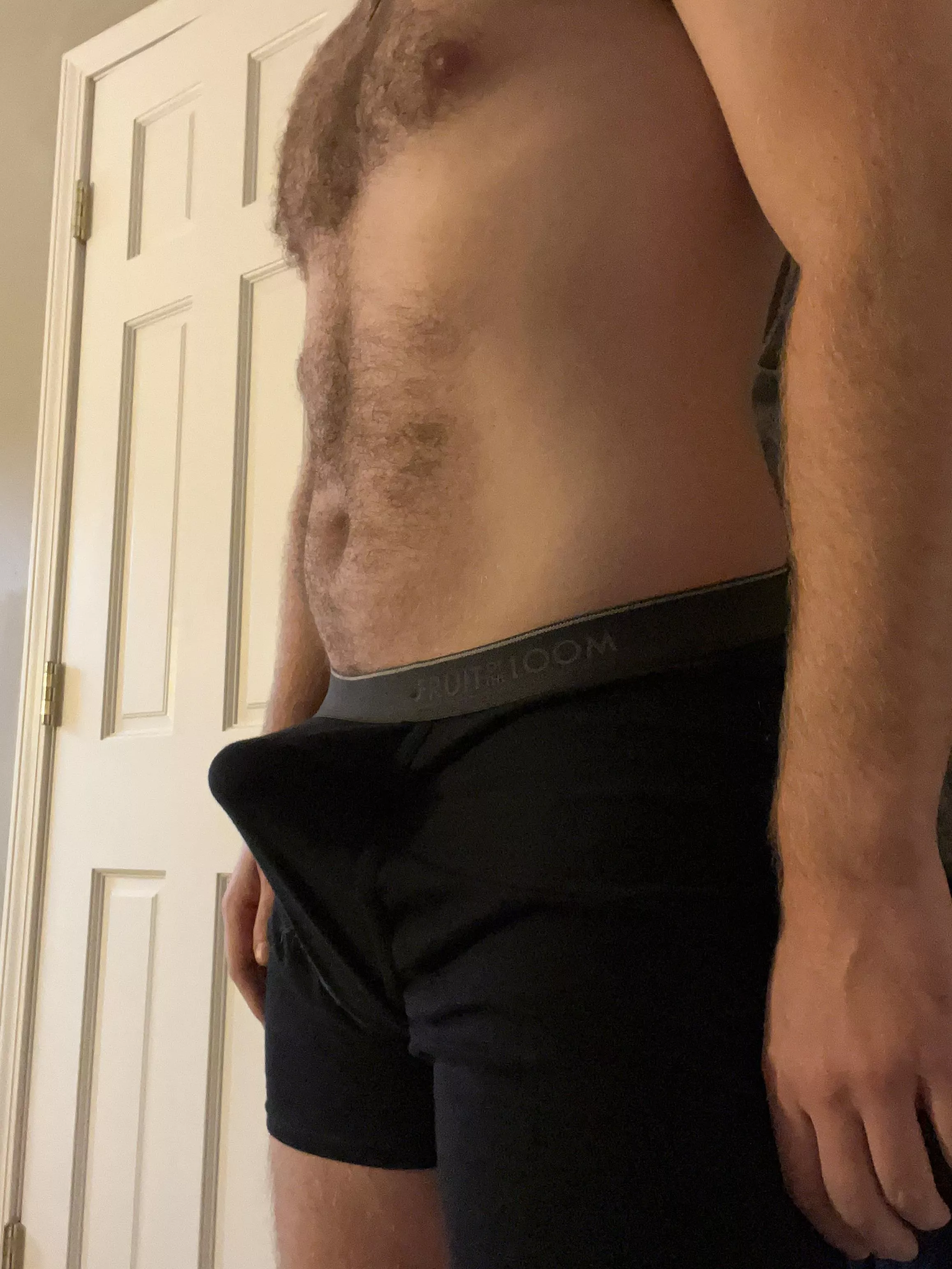 Hard to hide my cock in these