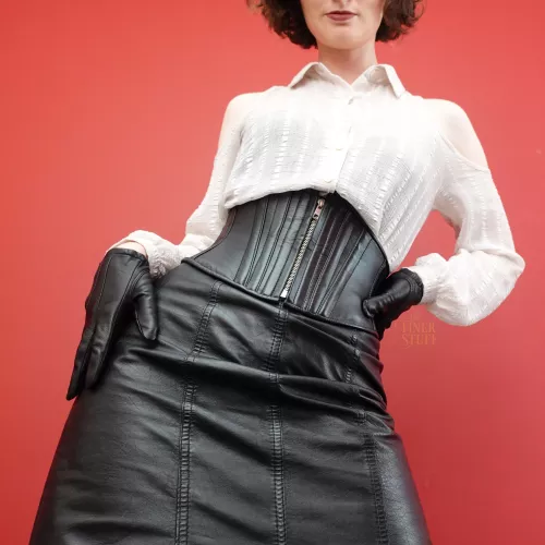 I always feel more confident in my leather corset!
