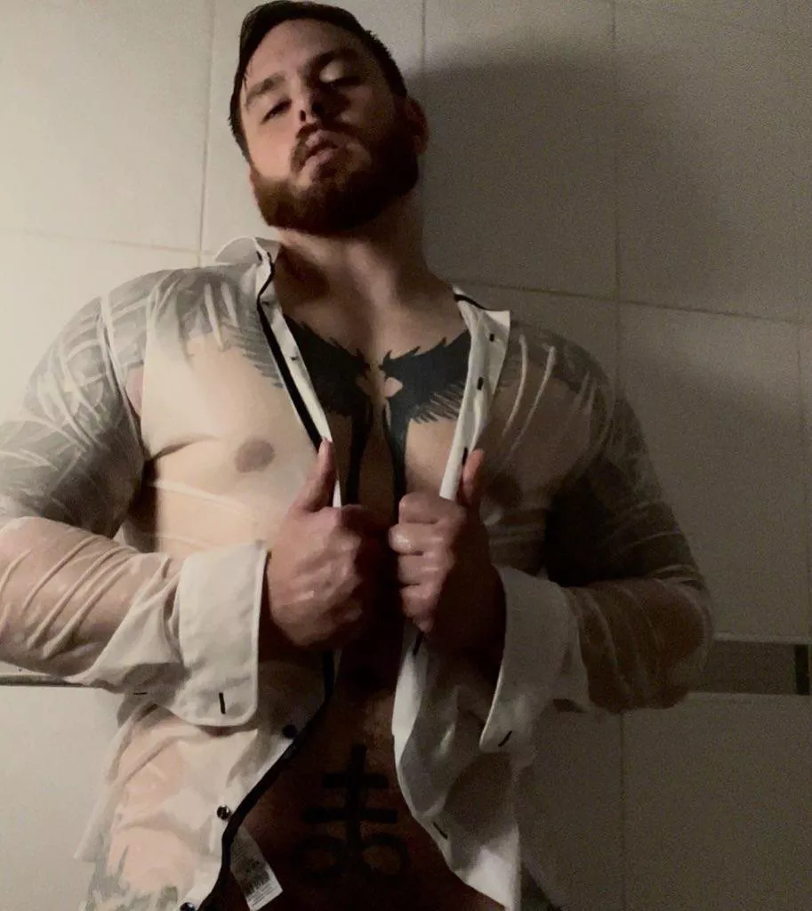 I feel a bit over dressed and wet for this interview but what can I say, I’m excited