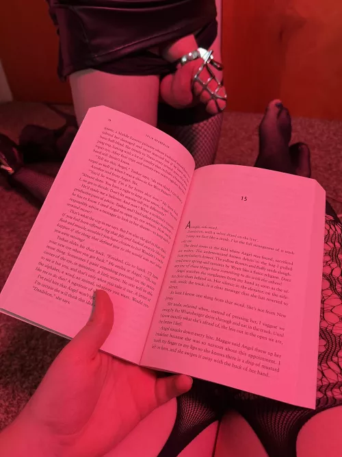 I make them sit pretty for me in chastity while I read ❤️