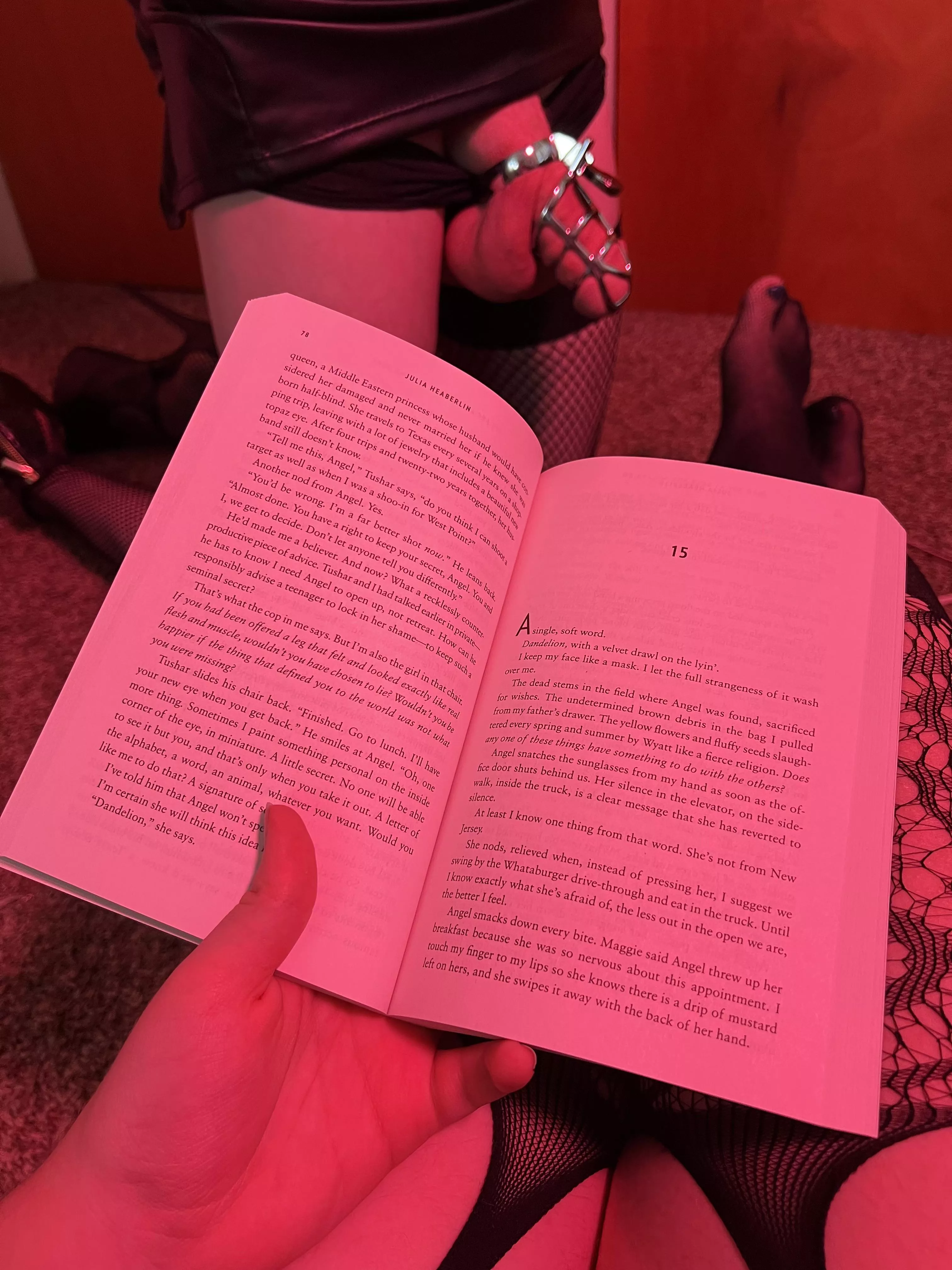 I make them sit pretty for me in chastity while I read ❤️