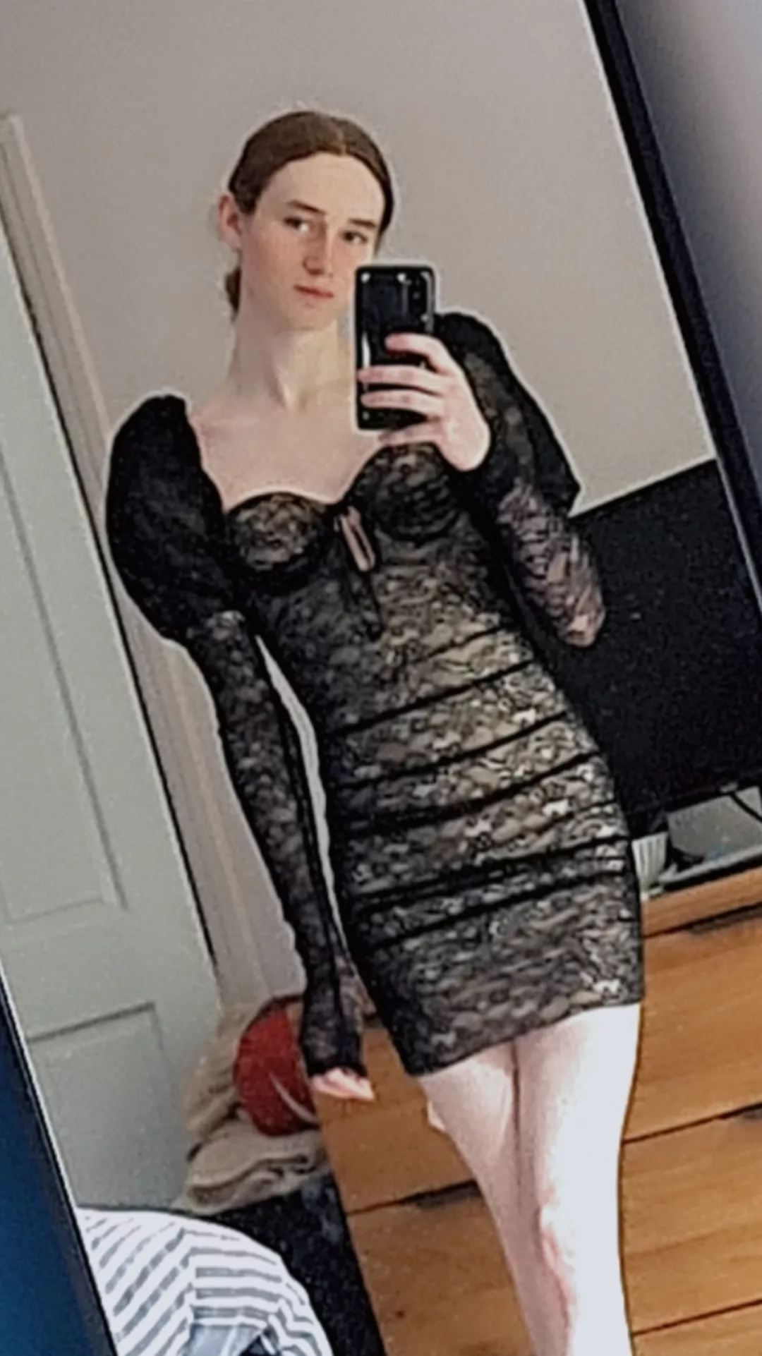 if i wear this and some heels to a gay club, whats the chances me having a caged clitty in the morning after?