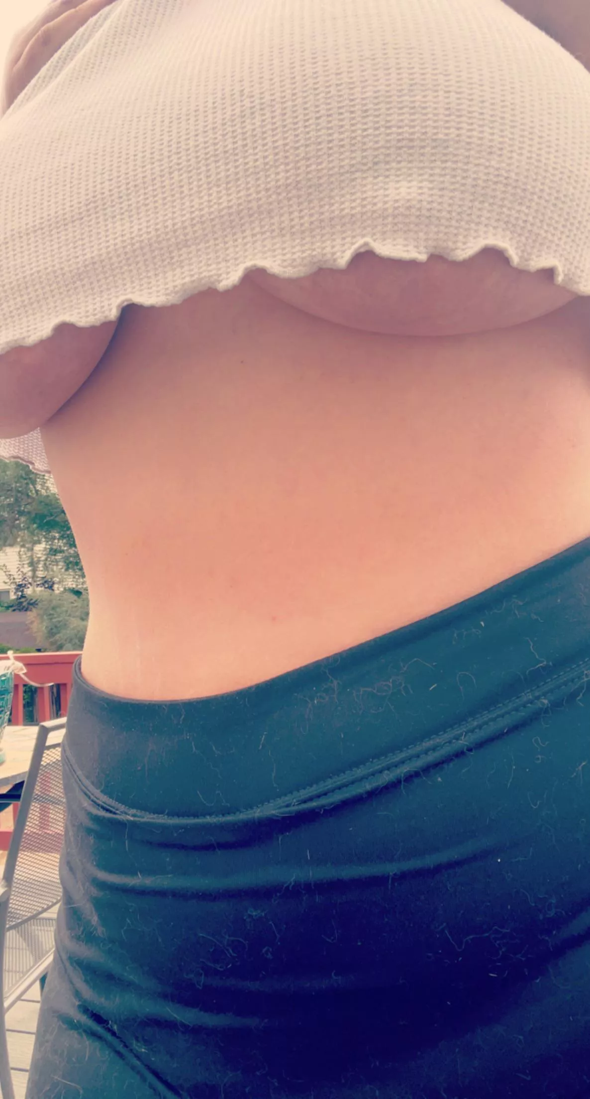 Just a little peek. I think the under boob is the softest part. Want to feel? 🥰