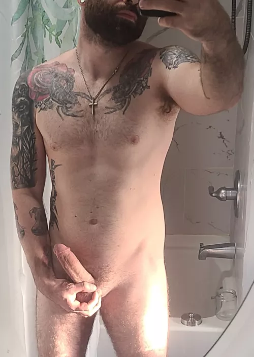 long day at work means some shower fun