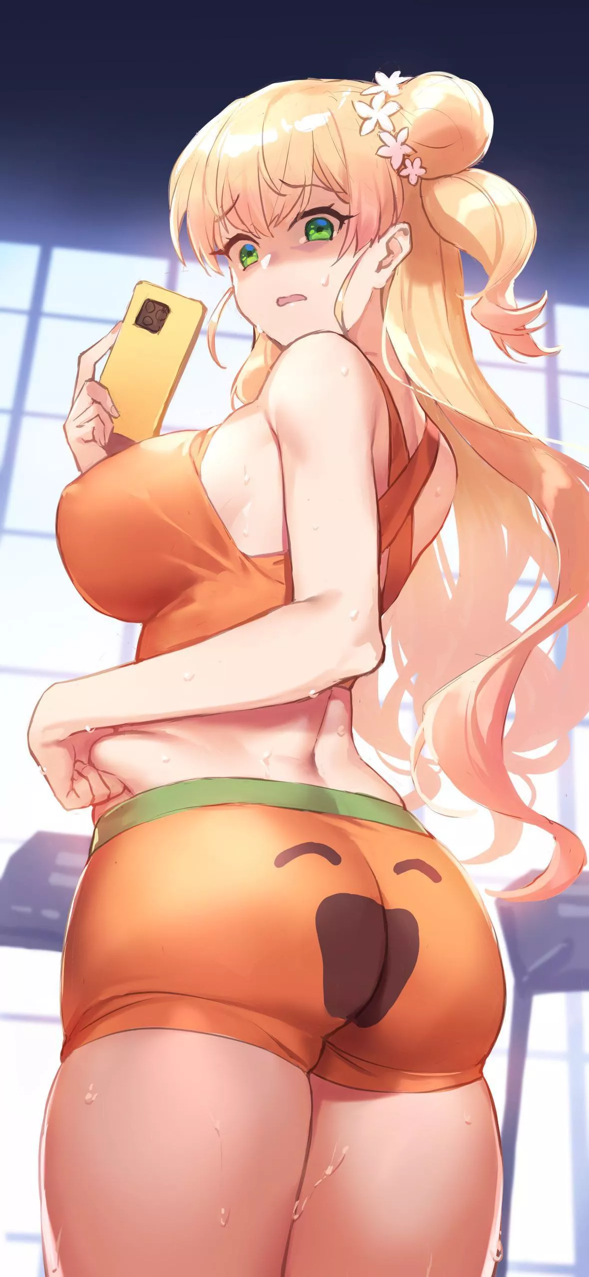 Momosuzu Nene in Pumpkin Underwear [Hololive]