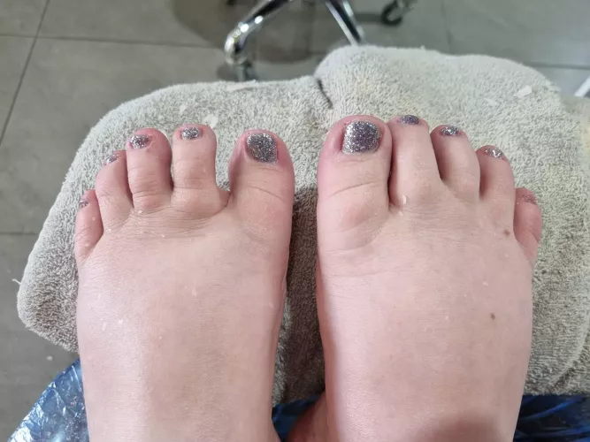 My wife just had a pedicure and didn't think anyone would be interested in her feet. Anyone want to prove her wrong?