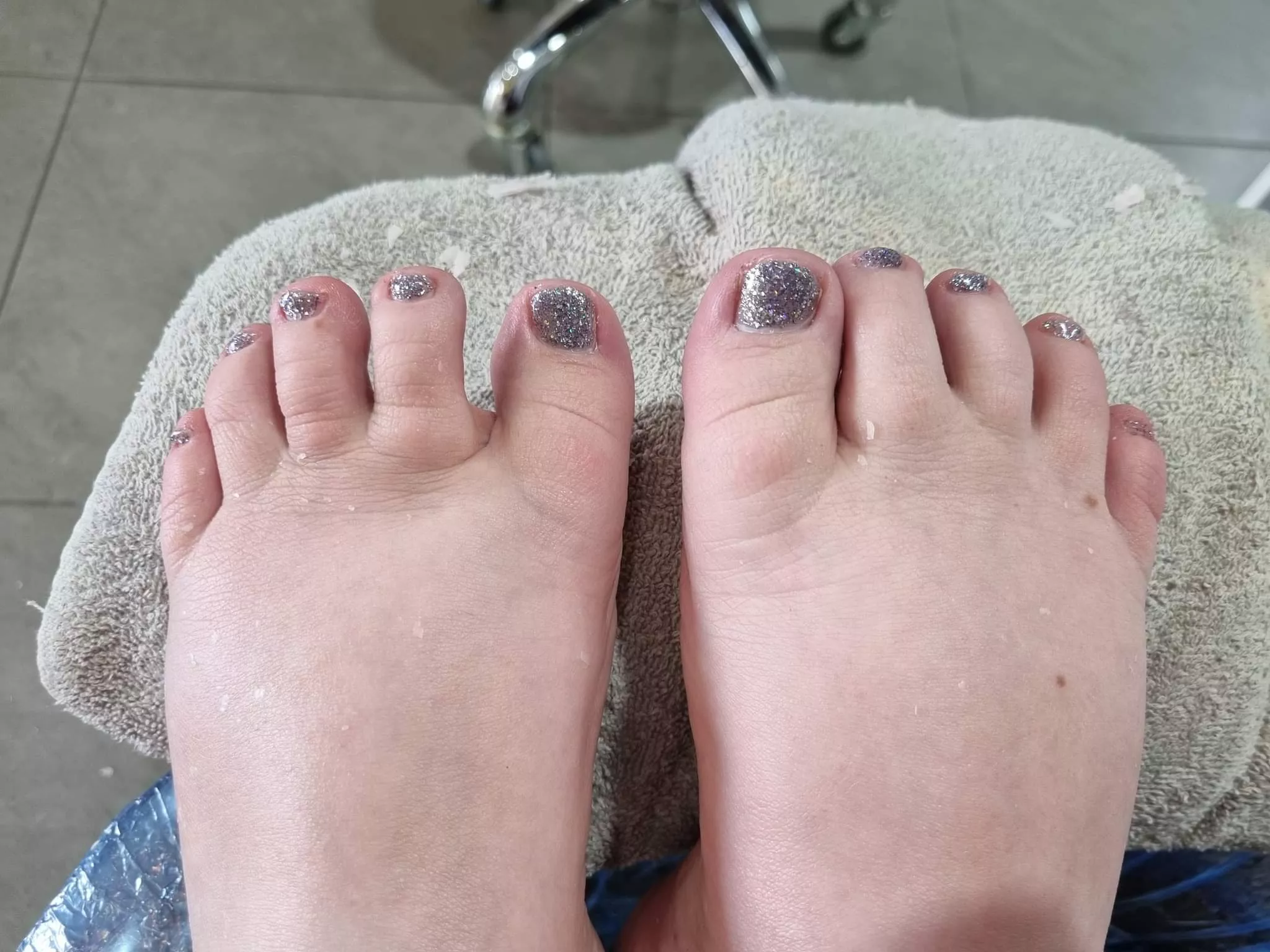 My wife just had a pedicure and didn't think anyone would be interested in her feet. Anyone want to prove her wrong?