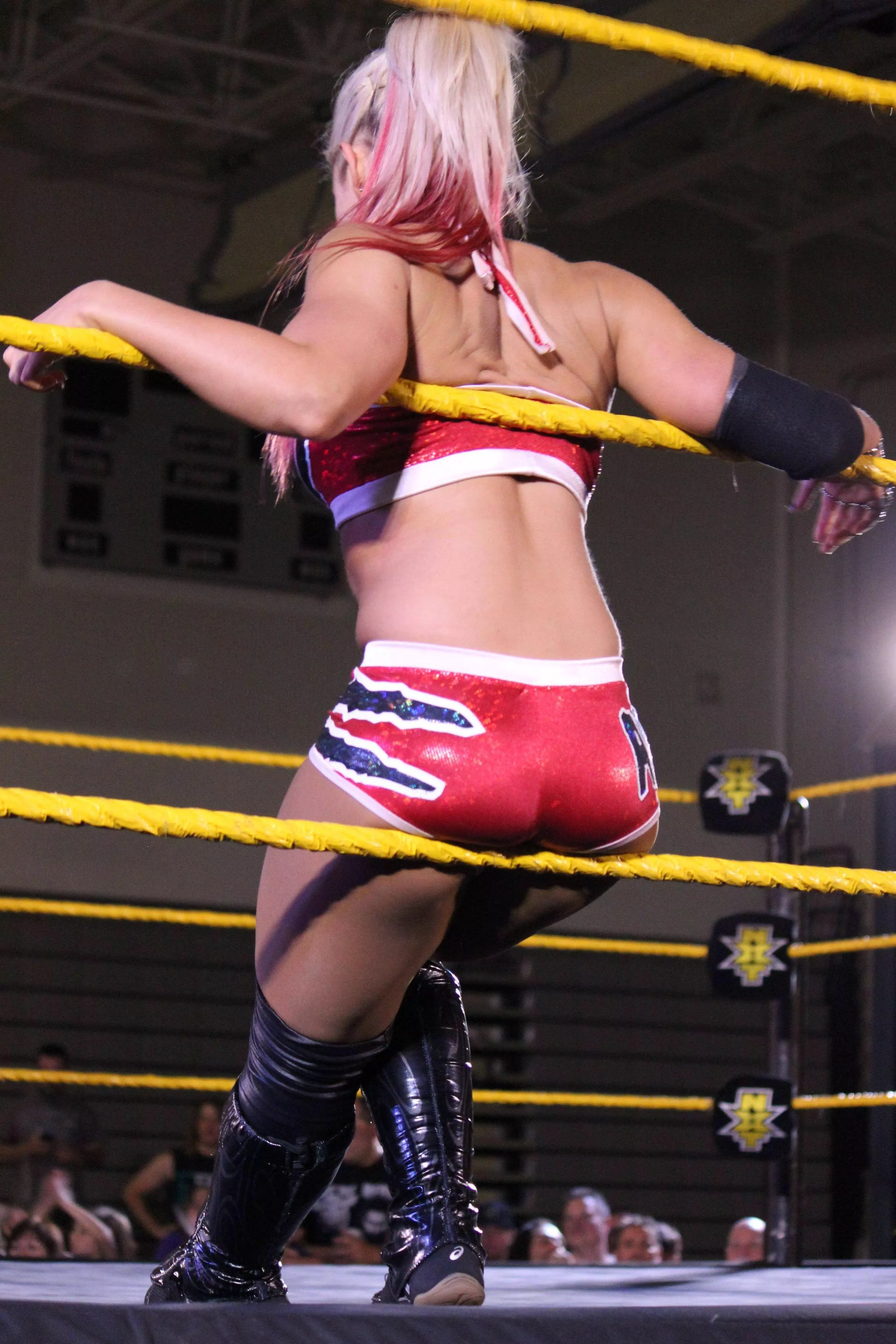 NXT Alexa Bliss sitting on the rope