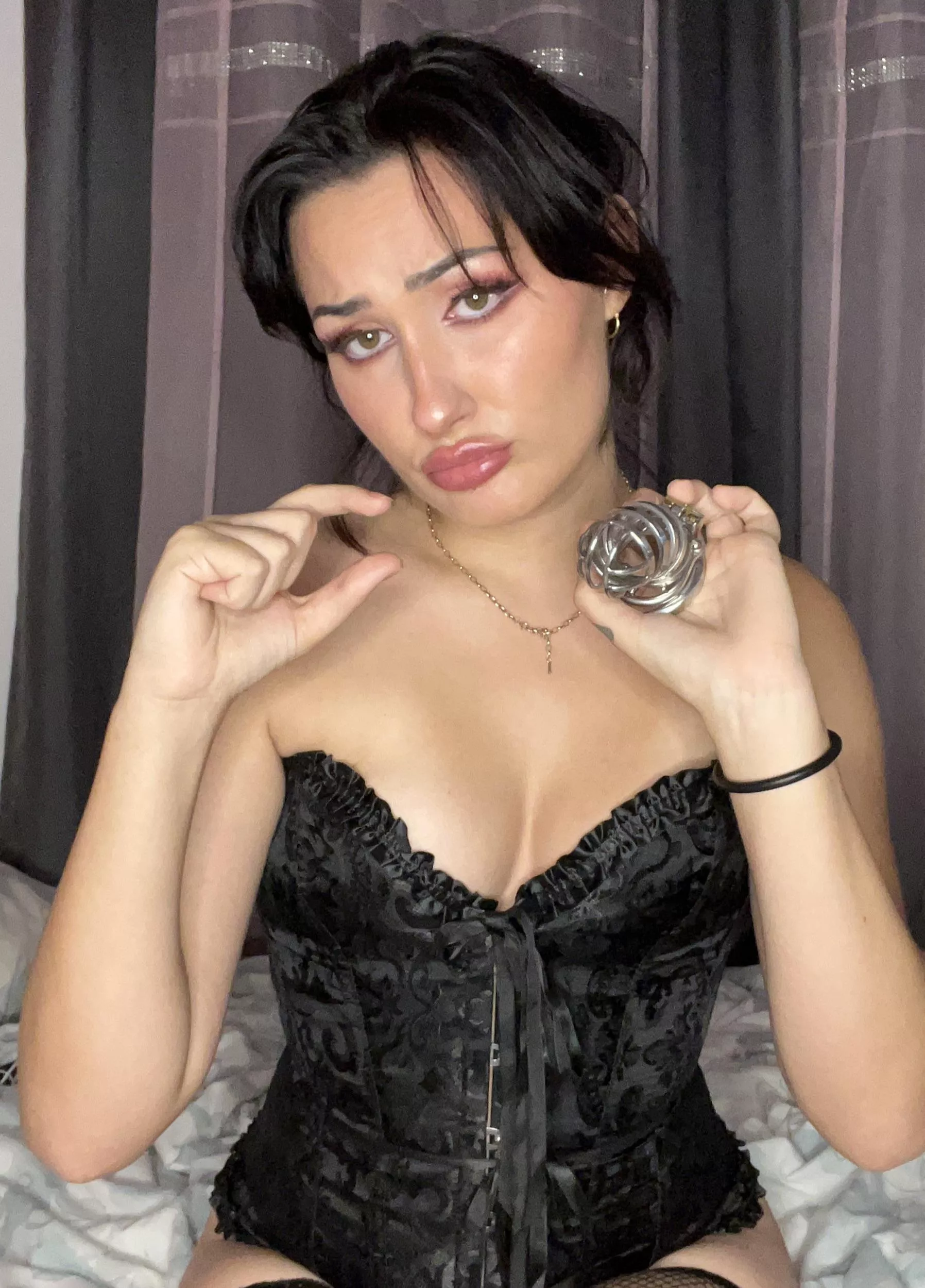 Oh no is your cock too tiny ? Do you need a smaller cage ?