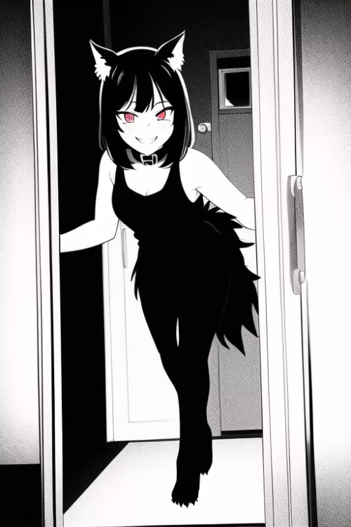 She's inviting you inside