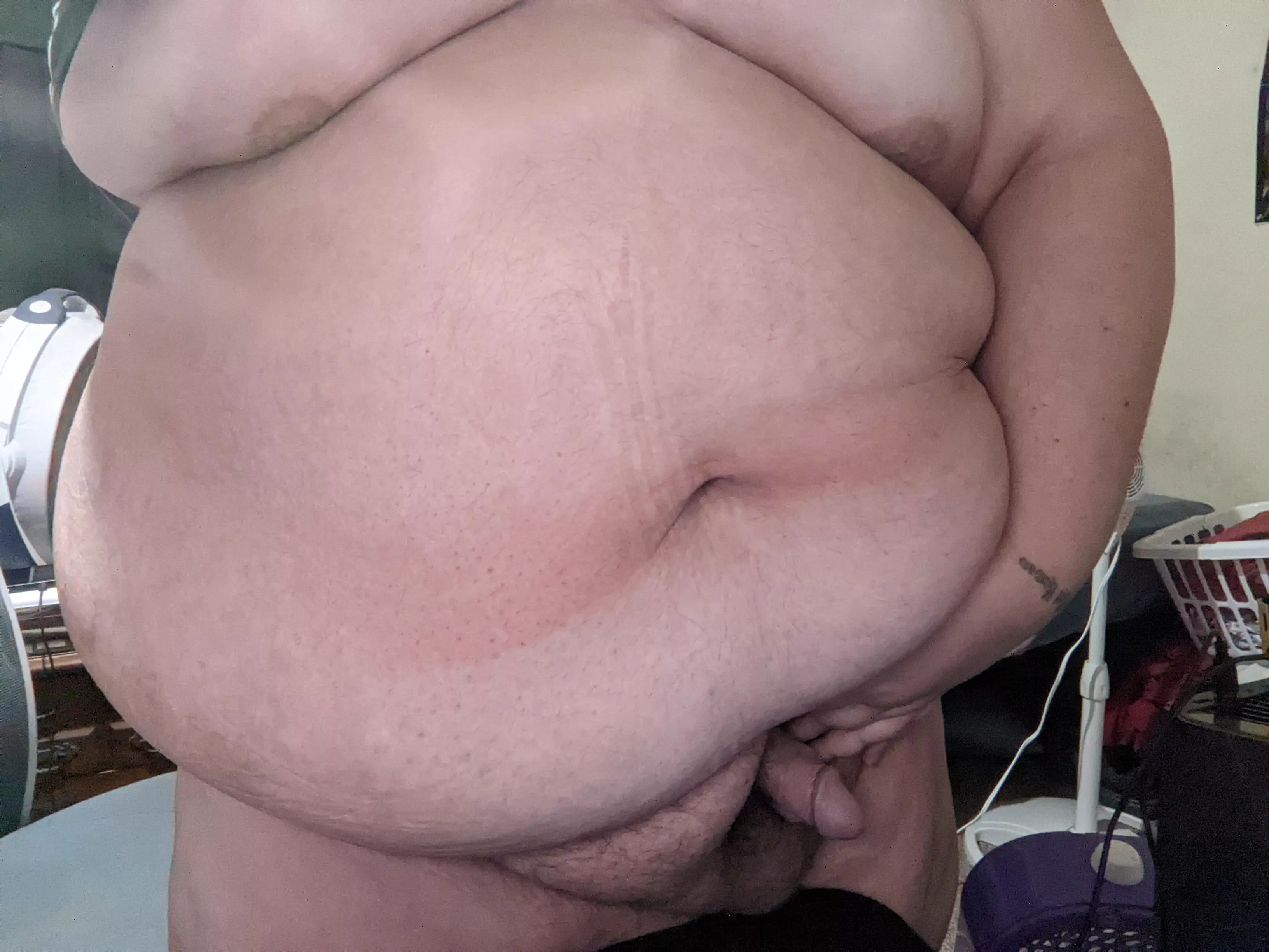 Standing letting it hang