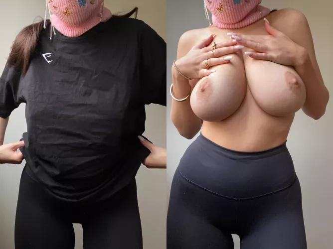 The guys at the gym don't know that I have F cups... 😌