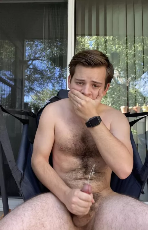 Trying to keep my moans quiet because i heard my neighbors come out 😅