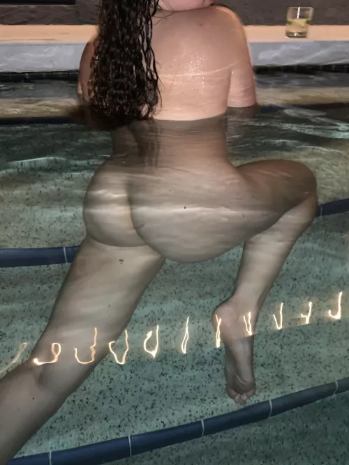 Underwater late night yoga fun