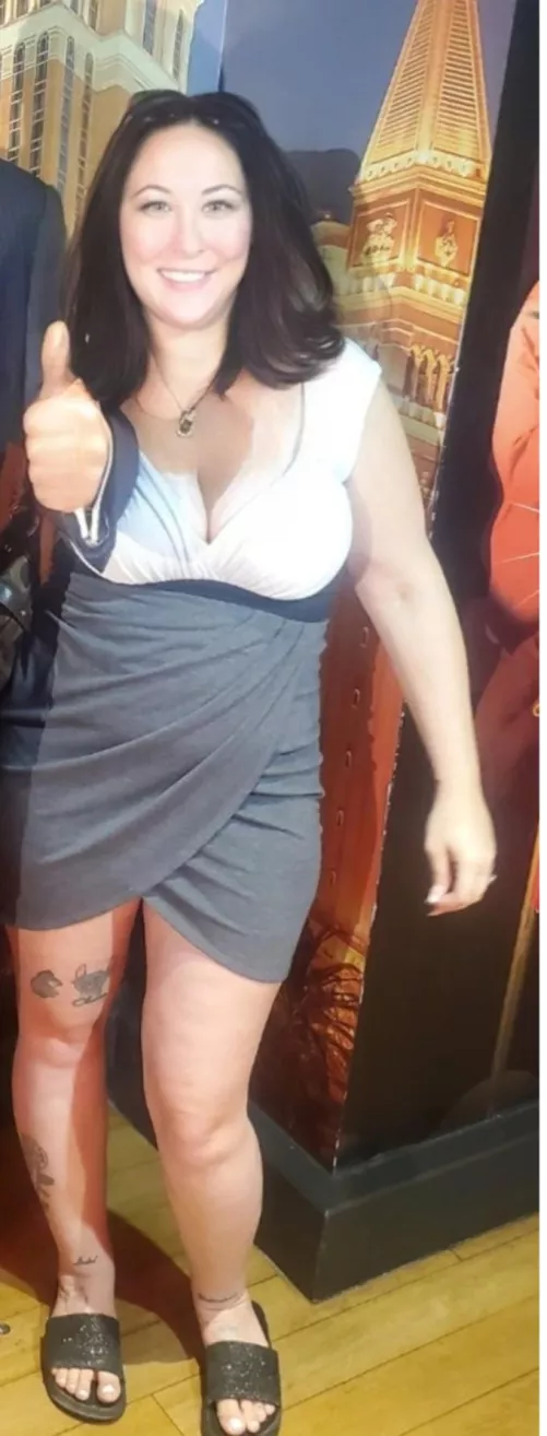 Wax museum braless :)